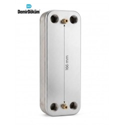 Demirdöküm Aden Neva Nitron Atron Uyumlu 12 Plaka 166 mm Kombi Plakalı Eşanjör