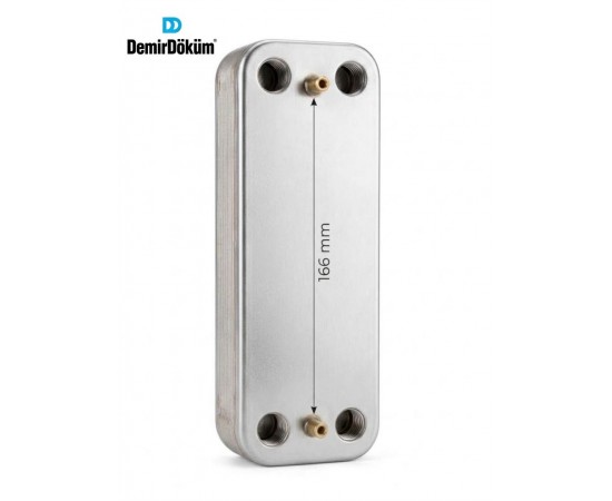 Demirdöküm Aden Neva Nitron Atron Uyumlu 12 Plaka 166 mm Kombi Plakalı Eşanjör
