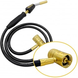 MAPP Gaz Uyumlu Hortumlu Pürmüz Başlığı - Otomatik Çakmaklı Kaynak Şalömosu (1.5 Metre)