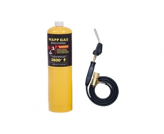 MAPP Gaz ve Hortumlu Pürmüz Kaynak Seti - Profesyonel Bakır Boru Lehimleme Kiti