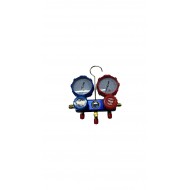 Klima Gaz Manifoldu Çiftli Set - R134a, R22, R404A, R410A Uyumlu Gaz Saati