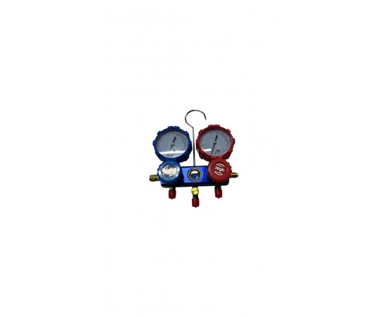 Klima Gaz Manifoldu Çiftli Set - R134a, R22, R404A, R410A Uyumlu Gaz Saati